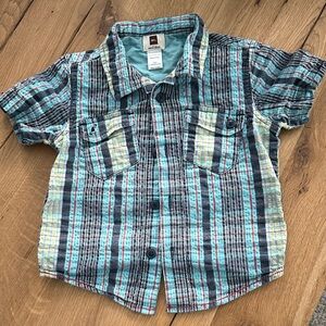 Tea Collection Multicolor Plaid Button Down Shirt